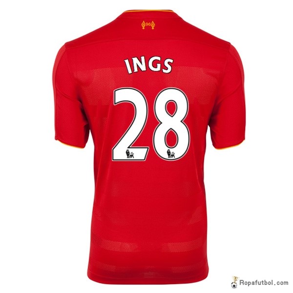 Camiseta Liverpool Replica Primera Ropa Ings 2016/17 Rojo